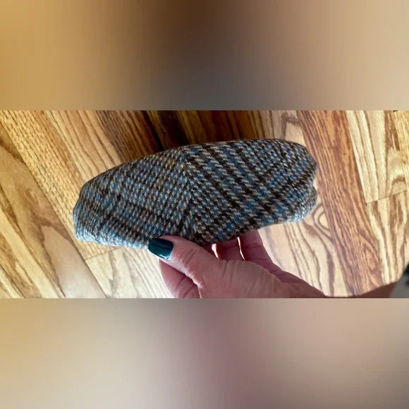 Men's or Women’s Newsboy Brown Plaid Checkered Flat Cap - Picture 5 of 8